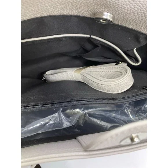 Jessica Moore Gray Large Faux Leather Tote Bag - Picture 11 of 11